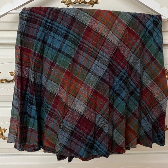 Sz S Vintage 70s Pleated Plaid Skirt - Picture 13 of 14